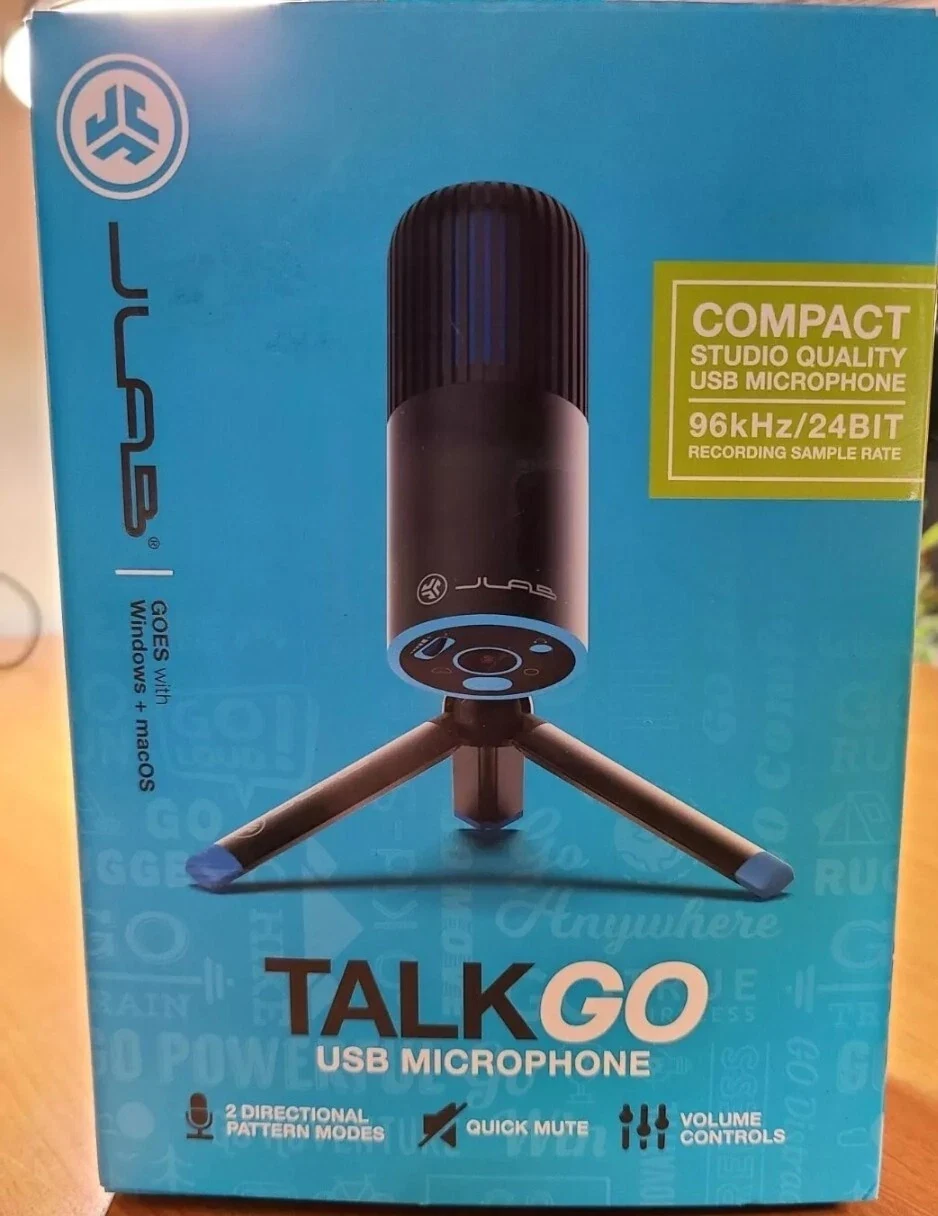 JLab Talk Go COMPACT USB Microphone - Black NEW!